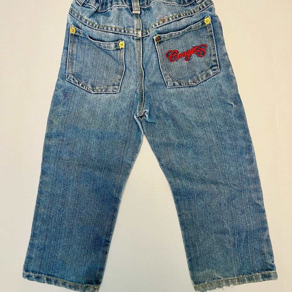 Coogi boys 4T light wash straight leg baggy denim jeans. Embroidered